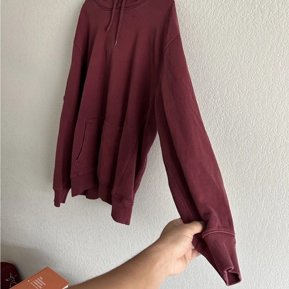 J.Crew Red Hoodie Garment Dyed French Terry Men’s Sz XL - Picture 6 of 9